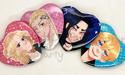 Tokyo Revengers Heart Buttons Tokyo Revengers Heart Buttons
